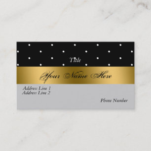 Elegant Gold Black Visitekaartje