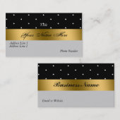 Elegant Gold Black Visitekaartje (Voorkant / Achterkant)