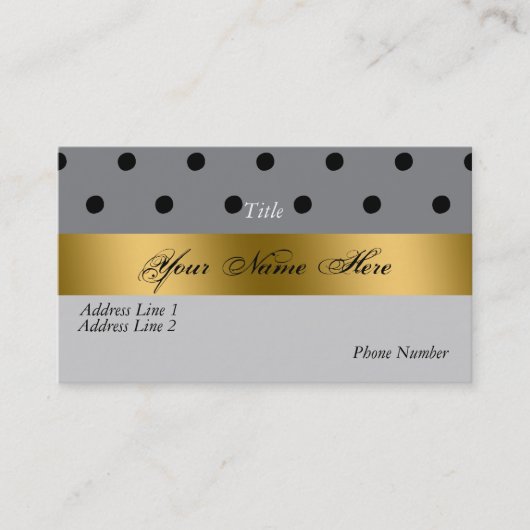 Elegant Gold Black Visitekaartje (Voorkant)