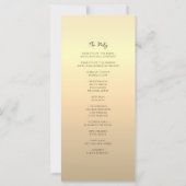 Elegant Gold Black Wedding Ceremony Programma (Achterkant)
