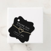 Elegant Gold Black Wedding Favoriet Dank u Label (In situ)