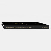 Elegant Gold Black Wedding Gastenboek (Rug)