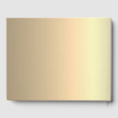 Elegant Gold Black Wedding Guest Book Gastenboek (Achterkant)