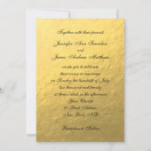 Elegant Gold Black Wedding Initiaal Kaart (Achterkant)