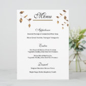 Elegant Gold, Black Wedding Menu (Staand voorkant)