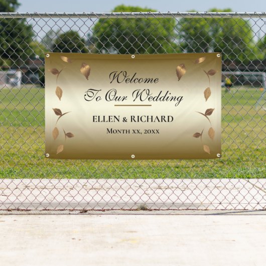 Elegant Gold, Black Wedding Reception Spandoek