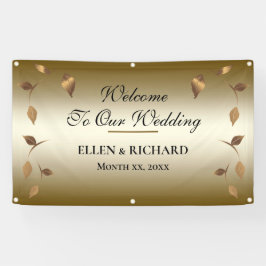 Elegant Gold, Black Wedding Reception Spandoek