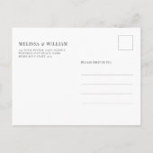 Elegant Gold Black Wedding Uitnodiging Briefkaart (Achterkant)