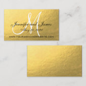 Elegant Gold Black Wedding Website Kaart (Voorkant / Achterkant)