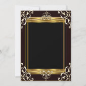 Elegant Gold Black white 50th Fabulous Birthday Kaart (Achterkant)