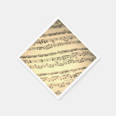 Elegant Gold Blad Music Paper Napkin Servet (Hoek)