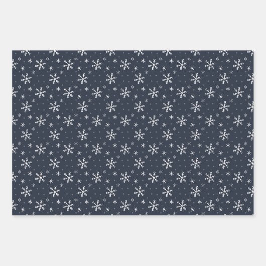 Elegant Gold Blauwgroen en witte sneeuwvlokken Inpakpapier Vel (Voorkant 2)