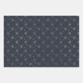 Elegant Gold Blauwgroen en witte sneeuwvlokken Inpakpapier Vel (Voorkant)