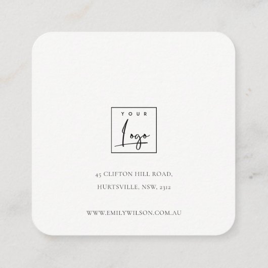 Elegant  Gold Blauwgroen Mandala Ketting Display Vierkante Visitekaartje (Achterkant)