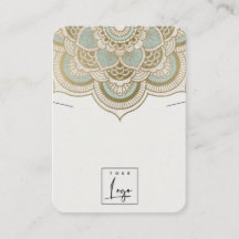 Elegant  Gold Blauwgroen Mandala Ketting Display