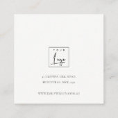 Elegant  Gold Blauwgroen Mandala Veroorbaar beelds Vierkante Visitekaartje (Achterkant)