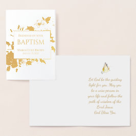 Elegant Gold Blessors op je kerstfeest Folie Kaarten