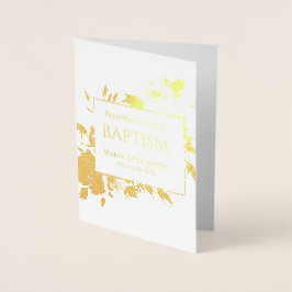 Elegant Gold Blessors op je kerstfeest Folie Kaarten