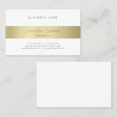 Elegant Gold Blik Modern Professional Minimaal Visitekaartje (Voorkant / Achterkant)