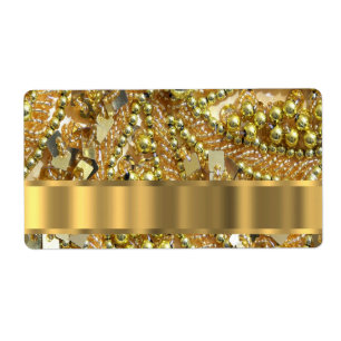 Elegant gold bling etiket