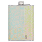 Elegant Gold Blue Abstract Floral Heupfles (Achterkant)