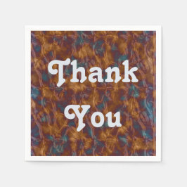 Elegant Gold Blue Bedankt. Servet