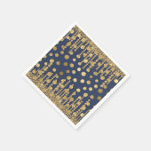 Elegant Gold Blue Bling  glam Servet (Hoek)