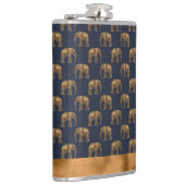 Elegant Gold Blue Elephant Chic Cool Heupfles (Rechts)