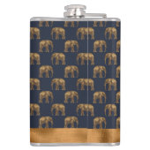 Elegant Gold Blue Elephant Chic  Cool Heupfles (Achterkant)