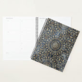 Elegant Gold Blue Mandala Floral Planner (Display)