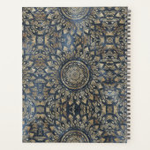 Elegant Gold Blue Mandala Floral Planner (Achterkant)