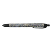 Elegant Gold Blue Mandala Floral Zwarte Inkt Pen (Bodem)