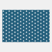 Elegant Gold Blue Merry-kerstfeestbomen Inpakpapier Vel (Voorkant 2)