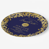 Elegant Gold Blue Nurse Doctor Afstuderen Papieren Bordje (Gekanteld)