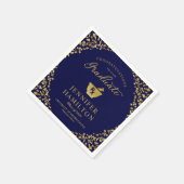 Elegant Gold Blue Pharmacy School Afstuderen Servet (Hoek)