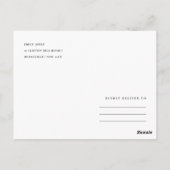 ELEGANT GOLD BLUE WATERVERF FLORAL DANK U BRIEFKAART (Achterkant)