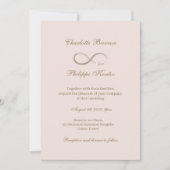 Elegant Gold Blush Pink Wedding Kaart (Voorkant)