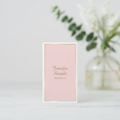 Elegant Gold Blush Pink White Modern Trendy Luxury Visitekaartje (Staand voorkant)