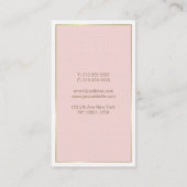 Elegant Gold Blush Pink White Modern Trendy Luxury Visitekaartje (Achterkant)