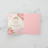 Elegant Gold & Blush Quinceañera Invitation (Binnen)