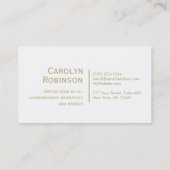 Elegant Gold Bokeh-lampjes met Gold Ribbon Visitekaartje (Achterkant)