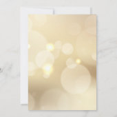 Elegant Gold Bokeh Light Chic Engagement Party Kaart (Achterkant)