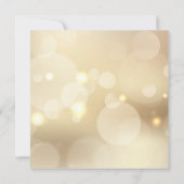 Elegant Gold Bokeh Light Chic Wedding Kaart (Achterkant)