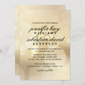 Elegant Gold Bokeh Light Chic Wedding Kaart (Voorkant / Achterkant)