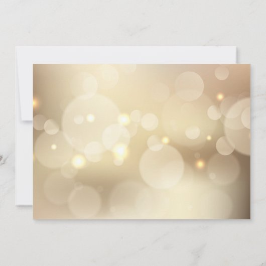 Elegant Gold Bokeh Light Chic Wedding Kaart (Achterkant)