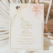 Elegant Gold bold soft waterverf bruiloft Kaart