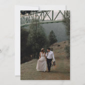 Elegant Gold Border 2 Photo Wedding Kaart (Achterkant)