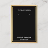 Elegant Gold Border Beeldscherm Visitekaartje (Voorkant)