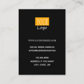 Elegant Gold Border Beeldscherm Visitekaartje (Achterkant)