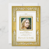 Elegant Gold Border Foto Hartelijk dank - misschie Bedankkaart (Voorkant)